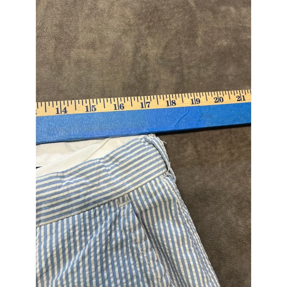 Polo by Ralph Lauren Men's‎ Seersucker Shorts Blue White Striped Size 36